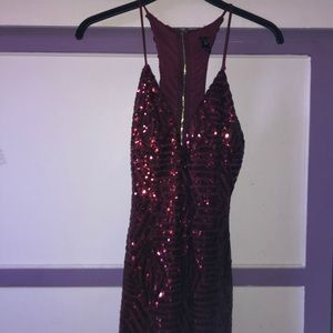 A sequin dress